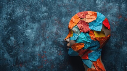 World Mental Health Day, mental health symbols, ample copy space