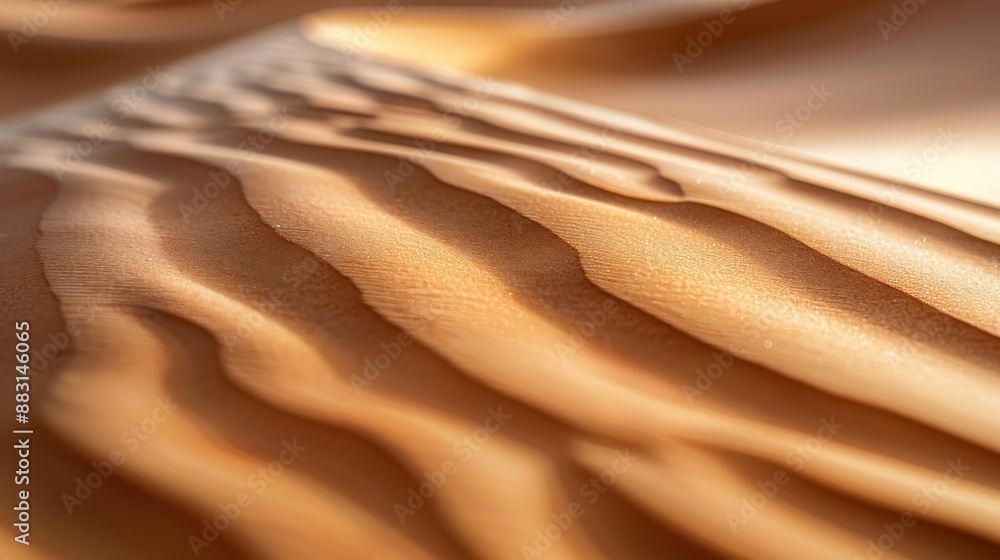 Poster this close-up capture showcases the magnificent undulating patterns formed in sand dunes as a result