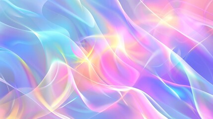 Obraz premium Abstract Pastel Waves Perspective, Fluid Gradient Curves, Vivid Colors, Digital Art Concept