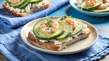 avocado and shrimp sandwiches 