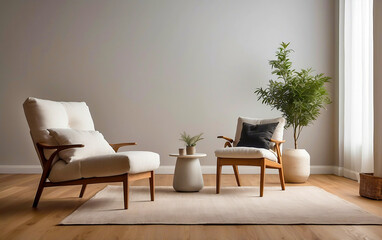 Minimalist Interior Design. copy space