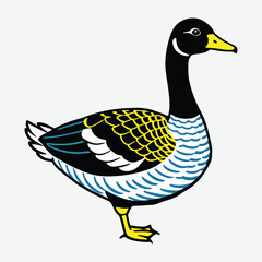 A colorful duck vector eps