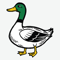 A colorful duck vector eps