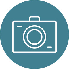 Camera Vector Line White Circles Multicolors