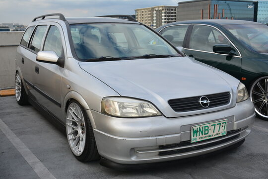 Opel astra at Slow down Sunday car meet in Paranaque, Philippines