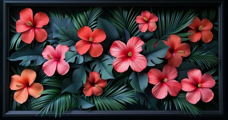 Vibrant Red Flower Wall Art