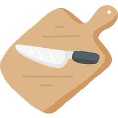 knife and wooden cutting boards
