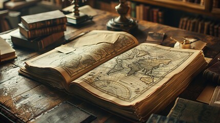 Antique Map Study: Cinematic Documentary Photography in Soft Winter Light