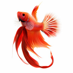 Fototapeta premium 3D fighting fish in white background vector image