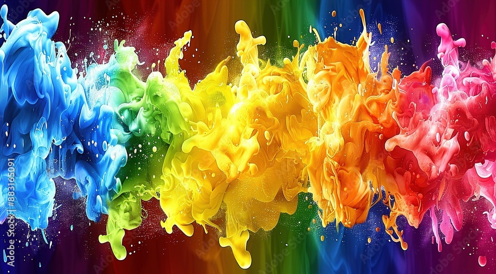Poster background with splashes