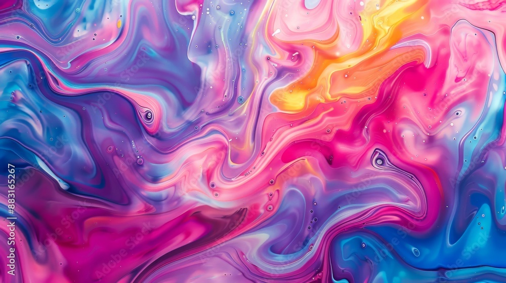 Fototapete an abstract background with swirling colorful paint patterns, creating a vibrant artistic look.