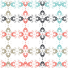 Hand-drawn whimsical textured organic vertical lines and stripes vector seamless pattern. Seamless pattern with wavy stripes in retro style.