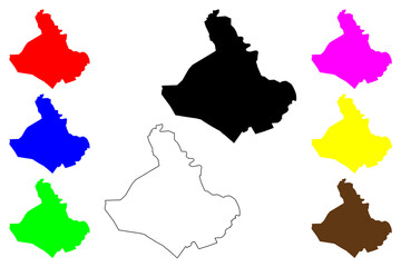 An Giang Province (Socialist Republic of Vietnam, Subdivisions of Vietnam) map vector illustration, scribble sketch Tinh An Giang map