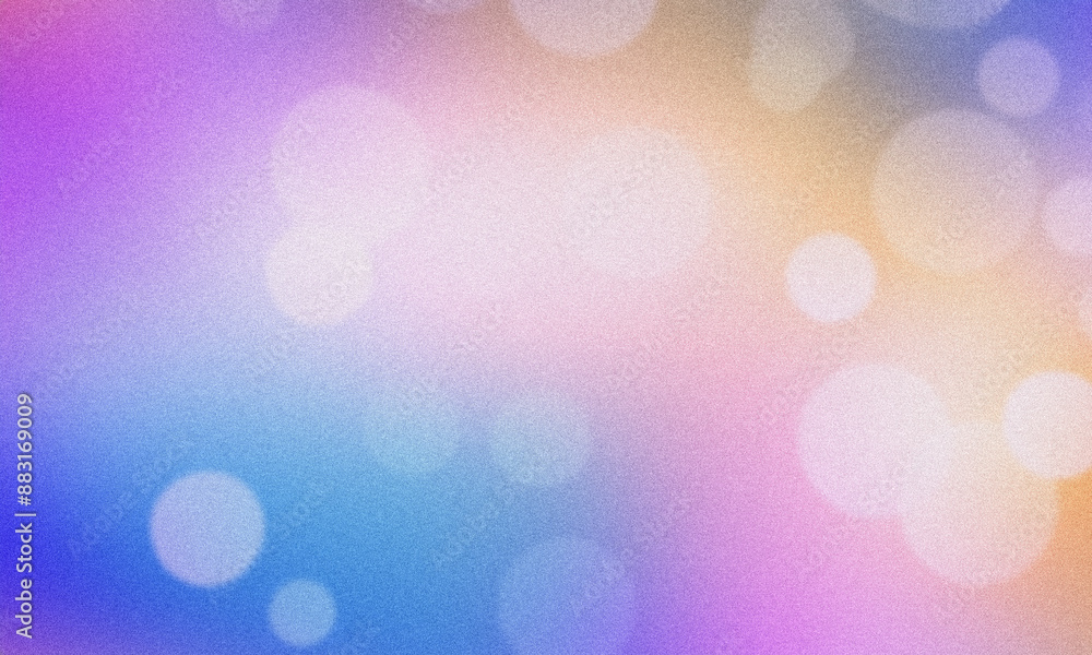 Poster soft, pastel colored background with bokeh lights and a subtle grainy texture