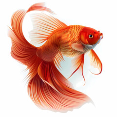 Fototapeta premium 3D fighting fish in white background vector image