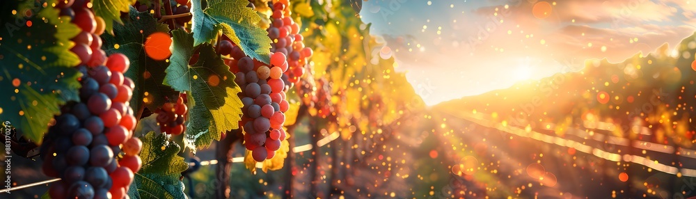 Poster smart irrigation system optimizing grape growth in vineyard with sensor and technology