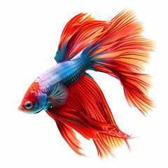 Fototapeta premium 3D fighting fish in white background vector image
