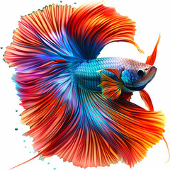 Obraz premium 3D fighting fish in white background vector image