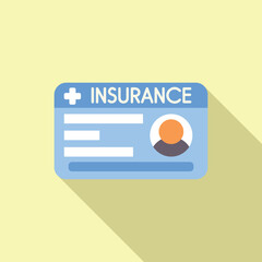 Blue insurance card with personal information and space for a name