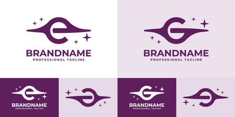 Letter E G or A Black Hole Logo, suitable for any business © Prayoga