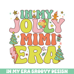 In my jolly mimi  Christmas era groovy retro, Merry Christmas retro designs