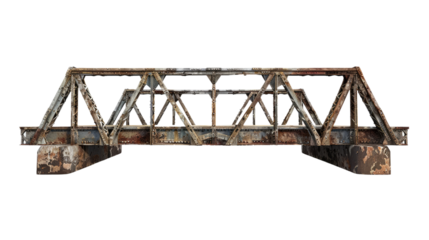 Iron bridge on a transparent background