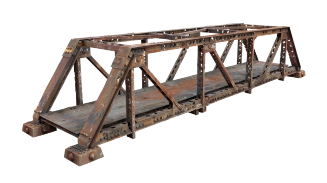 Iron bridge on a transparent background