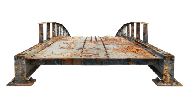 Iron bridge on a transparent background