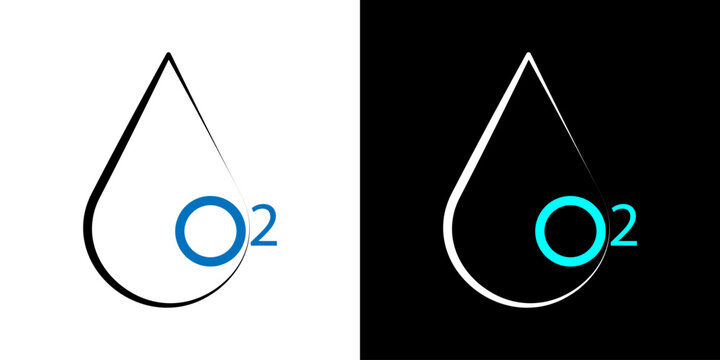 Oxygen O2 icon illustration design.