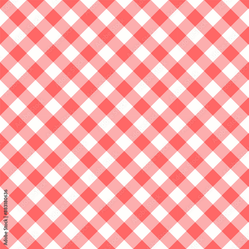 Poster gingham seamless pattern.checkered tartan plaid repeat pattern in red.geometric vector illustration 