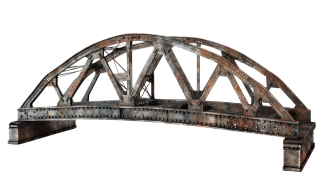 Iron bridge on a transparent background