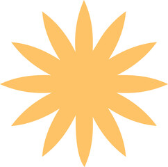 Flower clip art design on plain white transparent isolated background for card, shirt, hoodie, sweatshirt, apparel, tag, mug, icon, poster or badge