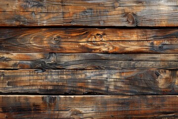 Obraz premium Rustic, weathered wood texture with rich, earthy tones and visible grain details, suitable for creating a warm,