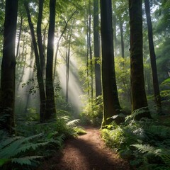 Obraz premium morning in the forest