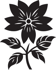 Delicate Flower Silhouette: A Stunning Outline of Nature's Beauty, Capturing the Grace and Elegance of Blossoms in Soft, Flowing Contours, Symbolizing Growth, Renewal, and Natural Harmony