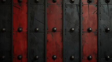 Fototapeta premium red wooden door