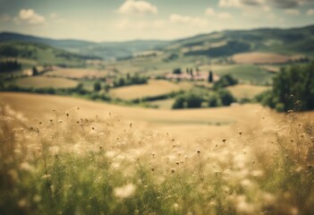 Fototapeta premium travel city postcard summer illustration alian charm vintage day capturing street artistic rural retro landscape poster