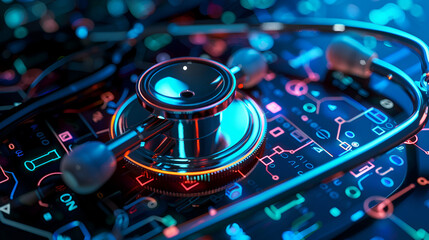 Obraz premium Cybersecurity in Healthcare , Generative ai 