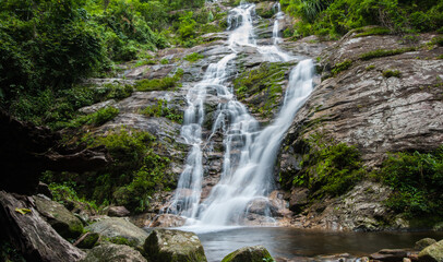 Waterfall in the national park forest