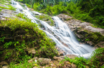 Waterfall in the national park forest