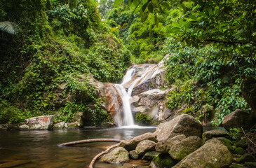 Waterfall in the national park forest