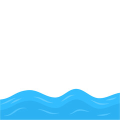 Blue wave Water flat vector 