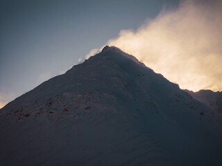 Wind at the peak of the Andes mountain range.