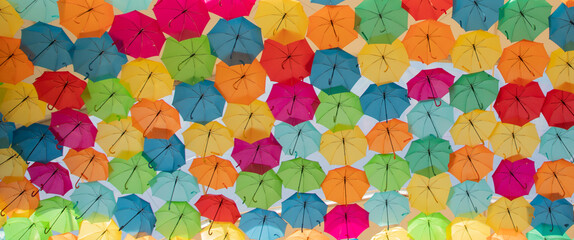 Umbrella Sky Project in Agueda, Aveiro district Portugal © ivan canavera