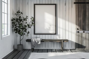  wall poster frame  modern home interior.