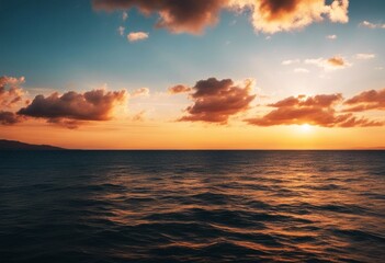 Fototapeta premium vacation landscape panorama sea nature sunset travel ocean light of