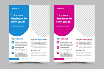Corporate creative colorful business flyer template design set, abstract business flyer, vector template design or business poster template design Business Flyer Corporate Flyer Template Geometric,