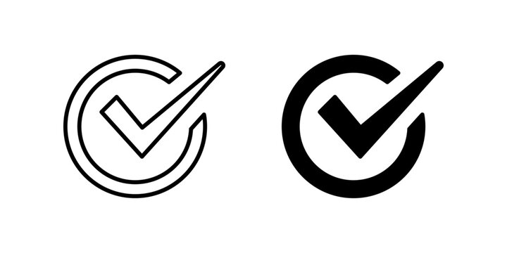 Check mar set User Icon Symbol isolated white background. vector illustration. color editable.