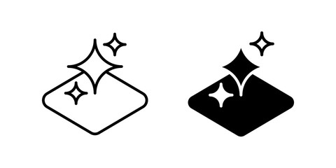 clean surface Icon set. Symbol isolated on white background. vector illustration. color editable.