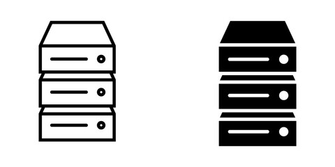 Database 2 Icon Symbol isolated white background. vector illustration. color editable.mpan